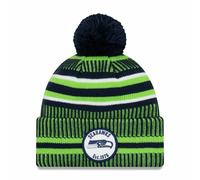 NFL Seattle Seahawks Sideline 2019 Bobble Beanie Cuffed Knit Hat NewEra