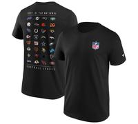 NFL T-Shirt All Team Logo Graphic Shield Shield Football Shirt Black