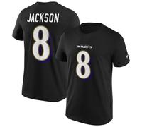 NFL T-Shirt Baltimore Ravens Lamar Jackson Black Graphic Football Jersey
