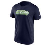 NFL T-Shirt Seattle Seahawks Chrome Graphic Logo Navy Tee Shirt