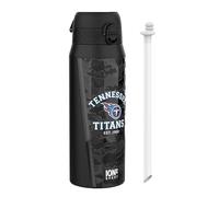 NFL Tennessee Titans Sports Thermal Water Bottle with Removable Straw, 750ml/24oz, Leak Proof Insulated Drinking Bottle, Easy to Open, Secure Lock, Dishwasher Safe, Flip Cover, Metal Water Bottle