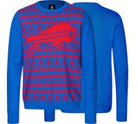 NFL Ugly Sweater Buffalo Bills Pullover Christmas Big Logo 2-Color Xmas