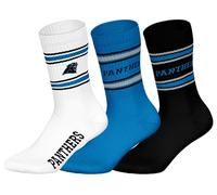 NFL Unisex Carolina Panthers Crew Socks Sport Socks (Pack of 3)