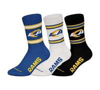 NFL Unisex Crew Socks 3-Pack, Team Logo Football Socks, Multiple Teams
