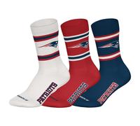 NFL Unisex Crew Socks 3-Pack, Team Logo Football Socks, Multiple Teams