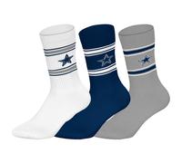 NFL Unisex Crew Socks 3-Pack, Team Logo Football Socks, Multiple Teams