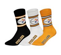 NFL Unisex Crew Socks 3-Pack, Team Logo Football Socks, Multiple Teams