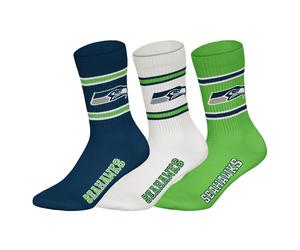 NFL Unisex Crew Socks 3-Pack, Team Logo Football Socks, Multiple Teams