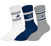 NFL Unisex Dallas Cowboys Crew Socks Sport Socks (Pack of 3)