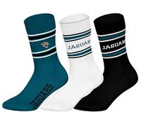 NFL Jacksonville Jaguars Crew Socks - Unisex Sport Socks - 3 Pack