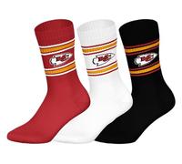 NFL Unisex Kansas City Chiefs Crew Socks Sport Socks (Pack of 3)