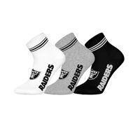 NFL Unisex Las Vegas Raiders 3pk Quarter Socks Sport Socks (Pack of 3)