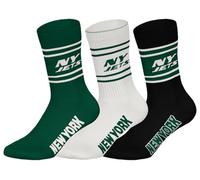 NFL Unisex Ny Jets 3pk Crew Socks Sport Socks (Pack of 3)