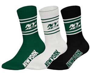 NFL Unisex Ny Jets 3pk Crew Socks Sports socks (pack of 3)
