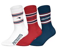 NFL Unisex Patriots Crew Socks Sport Socks (Pack of 3)
