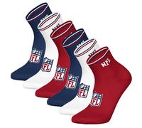 NFL Unisex Quarter Socks 6-Pack NFL Shield Logo Sport Athletic Stripe