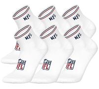 NFL Unisex Shield 6pk Quarter Socks Sport Socks (Pack of 6)