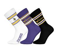 NFL Unisex Socks, 3-Pack - NFL Teams, 3 Pack Crew Socks, Football, Logo