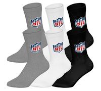 NFL Unisex Socks, 6 Pack - NFL Shield 6 Pack Crew Socks, Logo, Polyester Ba...