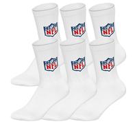 NFL Unisex Socks, 6 Pack - NFL Shield 6 Pack Crew Socks, Logo, Polyester Ba...