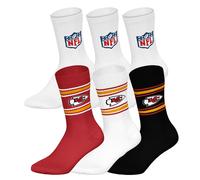 NFL Unisex Socks, 6-Pack - NFL Teams, 6-Pack Crew Socks, Football, Logo