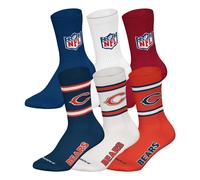 NFL Unisex Socks, 6-Pack - NFL Teams, 6-Pack Crew Socks, Football, Logo