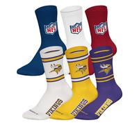 NFL Unisex Socks, 6-Pack - NFL Teams, 6-Pack Crew Socks, Football, Logo
