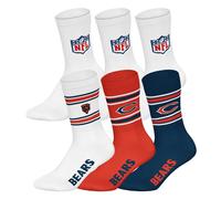 NFL Unisex Socks, 6-Pack - NFL Teams, 6-Pack Crew Socks, Football, Logo