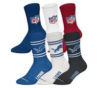 NFL Unisex Socks, 6-Pack - NFL Teams, 6-Pack Crew Socks, Football, Logo
