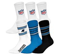NFL Unisex Socks, 6-Pack - NFL Teams, 6-Pack Crew Socks, Football, Logo