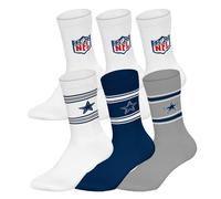 NFL Unisex Socks, 6-Pack - NFL Teams, 6-Pack Crew Socks, Football, Logo
