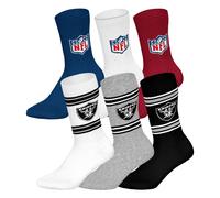 NFL Unisex Socks, 6-Pack - NFL Teams, 6-Pack Crew Socks, Football, Logo