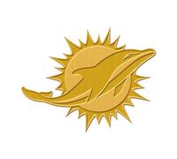 NFL Universal Jewelry Caps PIN GOLD Miami Dolphins
