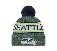 NFL Woolly Hat Seattle Seahawks Sideline 2018 Cuffed Knit Hat Winter Hat Newera
