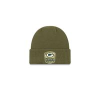 New Era Green Bay Packers Beanie On Field 2019 Salute to Service Knit Olive - One-Size