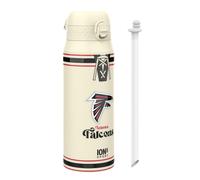Ion8 NFL Atlanta Falcons Sports Thermal Water Bottle with Removable Straw, 750ml/24oz, Leak Proof Insulated Drinking Bottle, Easy to Open, Secure Lock, Dishwasher Safe, Flip Cover, Metal Water Bottle