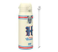 Ion8 NFL Texans Sports Thermal Water Bottle with Removable Straw, 750ml/24oz, Leak-proof Vacuum Insulated Drinking Bottle, Easy to Open, Secure Lock, Dishwasher Safe, Flip Cover, Metal water Bottle