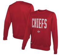 NFL Youth 8-20 Top Pick Team Color Performance Primary Logo Pullover Crewneck Sweatshirt, Kansas City Chiefs, 10-12