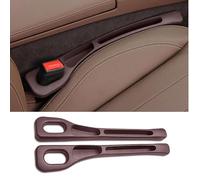 NFNFFC 2 Pcs Car Seat Gap Filler for Mitsubishi Shogun 2011 2012 2013 2014 2015 2016 2017 2018 2019, Car Seat Side Gap Plug Organizer Dropping Things Interior Accessories,Brown