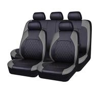 NFNFFC 9 Pcs Car Seat Cover for Land Rover Evoque Discovery Sport Range Rover Velar 3/4/5, Leather Seat Covers Full Set Seat Protector Interior Accessories,Grey
