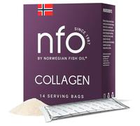NFO Marine Collagen [14 Sachets X 5.3 G] Norwegian Natural High-Dose Complex Fish Protein Collagen Powder with Hyaluronic Acid, Biotin, Vitamin D3, and C from Acerola and Rosehip
