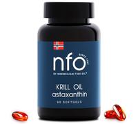 NFO OMEGA 3 KRILL OIL Astaxanthin [60 Capsules] Antarctic Krill Oil with Norwegian Fish Oil and High Strength of EPA:DHA plus Phospholipids & Astaxanthin Complex Original Premium Supplement for Health