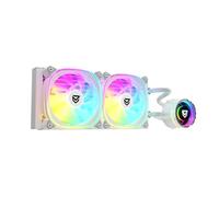 Nfortec Atria X 240mm All-in-One Liquid Cooler, High Flow Pump, 360 Degree Rotating Infinity Mirror, Tool-Free Installation System, Compatible with AMD and Intel White