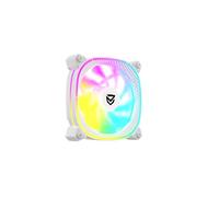 Nfortec High Performance Fan White, ATRIA X 120mm Fan RGB,DC 12V(FAN) 5V(LED),80-1800RPM,4-pin PWM & 3-pin ARGB,Silent for Liquid Cooling Atria X White