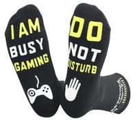 Nfpggs Gaming Socks, Fun Game Gift For Men Women Teenage Boys,DON'T DISTURB, I AM BUSY GAMING sock, Birthdays, Christmas, Father's Day Present (yellow)