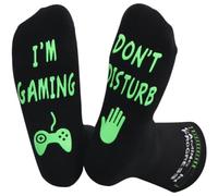 Nfpggs Gaming Socks, Fun Game Gift For Men Women Teenage Boys,DON'T DISTURB, I AM GAMING sock, Birthdays, Christmas, Father's Day Present (green)