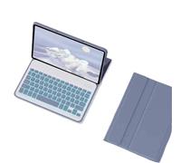 NFQZAWSKX Accessories Keyboard With Pen Slot, TPU Leather Case Suitable for Samsung Galaxy TAB S10Lite/S10FE/S9FE/S9/S8/S7-11/10.9 inches(Dark Purple+Backlit Keyboard)