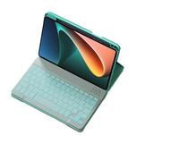 NFQZAWSKX Backlit Portable Magnetic Keyboard Protective Case Suitable for Xiaomi Pad 5/5Pro 12.4 inches(Light Green+keyboard)