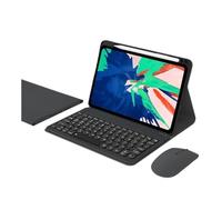 NFQZAWSKX Square/Round Keycap Keyboard Protective Case with Pen Slot Suitable for Xiaomi Pad 6S Pro 12.4 inches(Black+Round Cap Keyboard)