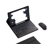 NFQZAWSKX Tablet Accessories, Detachable QWERTY Keyboard Mouse Protective Case with Pen Slot Suitable for Huawei Matepad Matepad 11.5/Air11.5/2023 Universal(Black+Touch Backlit Keyboard)